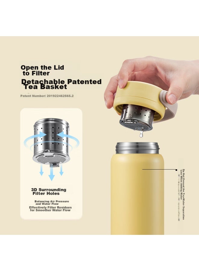 Buydeem Insulated Mug, Tea Infuser Cup With Separate Compartments, 316l Stainless Steel Outdoor Portable Teacup, Gift For Men And Women On Holidays - Image 4