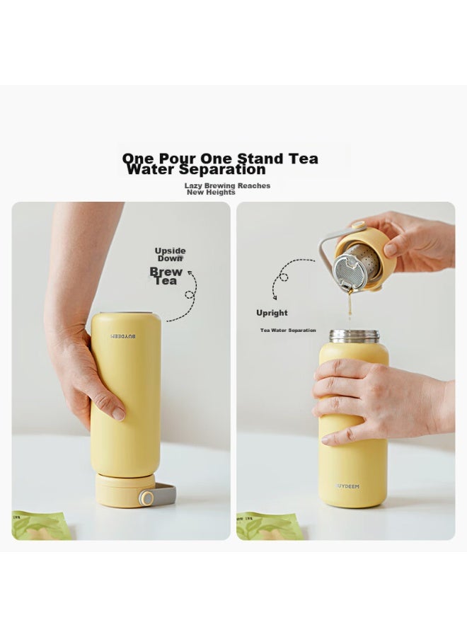 Buydeem Insulated Mug, Tea Infuser Cup With Separate Compartments, 316l Stainless Steel Outdoor Portable Teacup, Gift For Men And Women On Holidays - Image 2