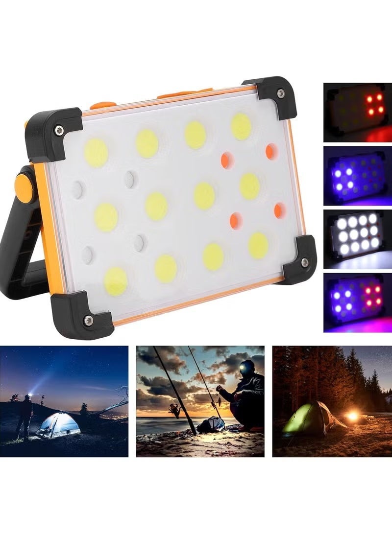 شظايا كريست مصباح LED محمول قابل لإعادة الشحن بالطاقة الشمسية - مصباح تخييم خارجي يعمل بالطاقة الشمسية ومنفذ USB، 12 وضع إضاءة، مصباح طوارئ ومصباح عمل مقاوم للماء - Image 2