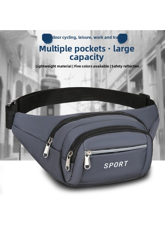 Generic Mobile Phone Pocket Men And Women Work Site Use Multifunctional Large Capacity Waterproof Wear-resistant Business Cashier Wallet-Color:Four Pocket-Green  - Image 2