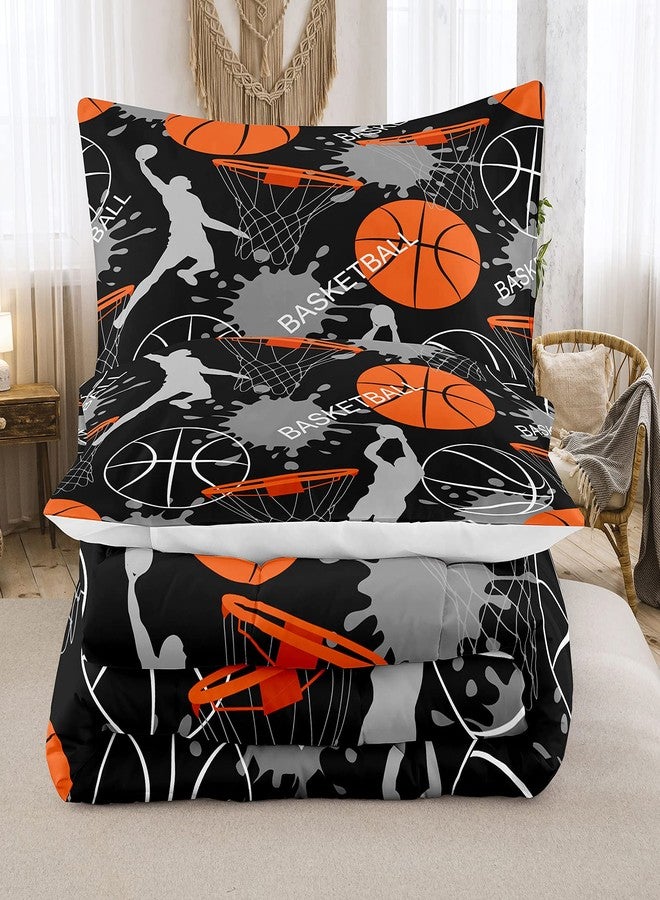 Bodhi 3D Basketball Sports Comforter Gamer Comforter Set for Teen Boys,Kids Soft Microfiber Bedding Set with Pillowcases,Twin Size,2PCS,1 Comforter+1 Pillow Shams #4003 - Image 4