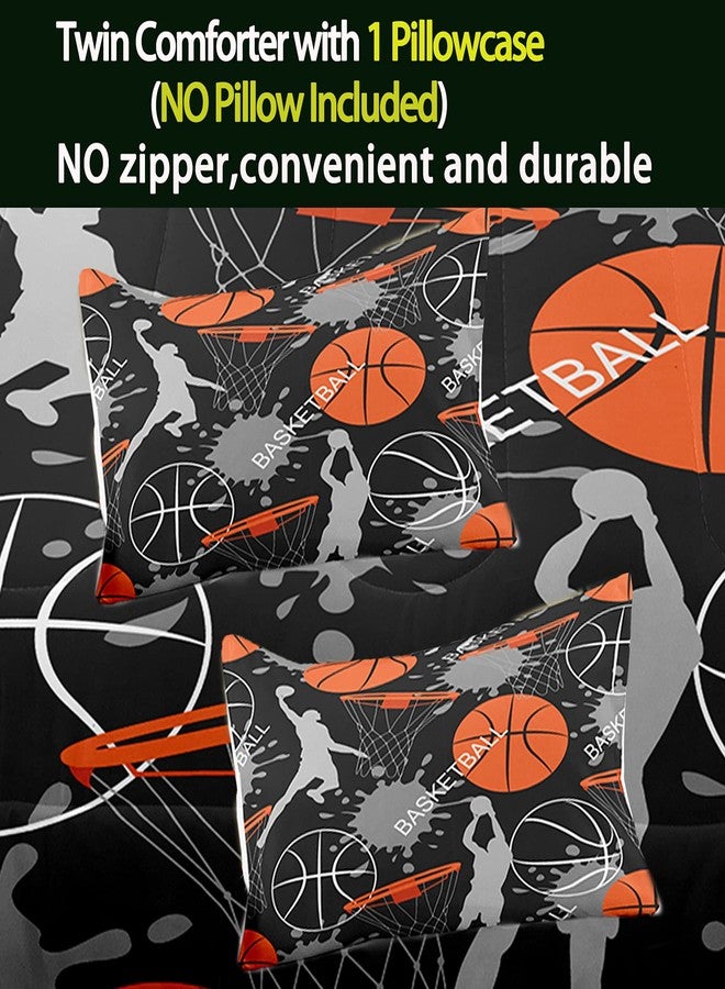 Bodhi 3D Basketball Sports Comforter Gamer Comforter Set for Teen Boys,Kids Soft Microfiber Bedding Set with Pillowcases,Twin Size,2PCS,1 Comforter+1 Pillow Shams #4003 - Image 3
