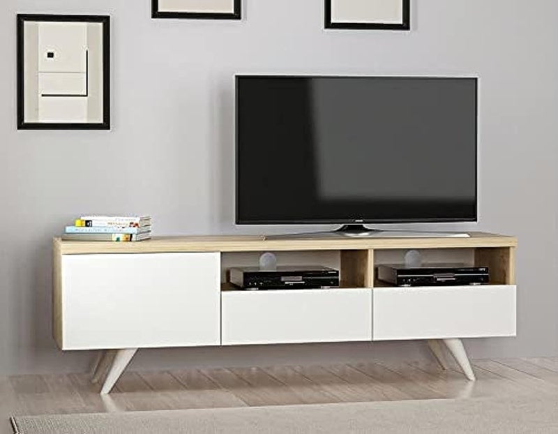 Ifurniture Multi TV Unit (Light Beige and White)