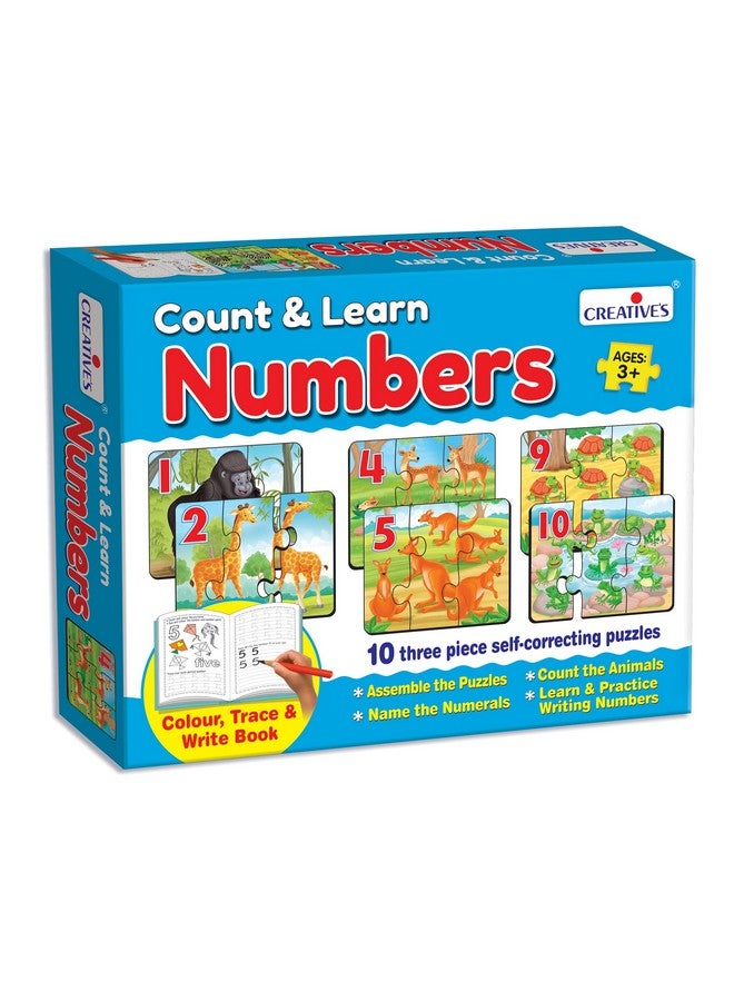 Creative's Count & Learn Numbers | Learn & Practice Writing Numbers | Counting Animal Puzzles | Learn Numbers Puzzles| Educational Puzzles for Kids | Early Learning Game | Ages 3 & Up - Image 1