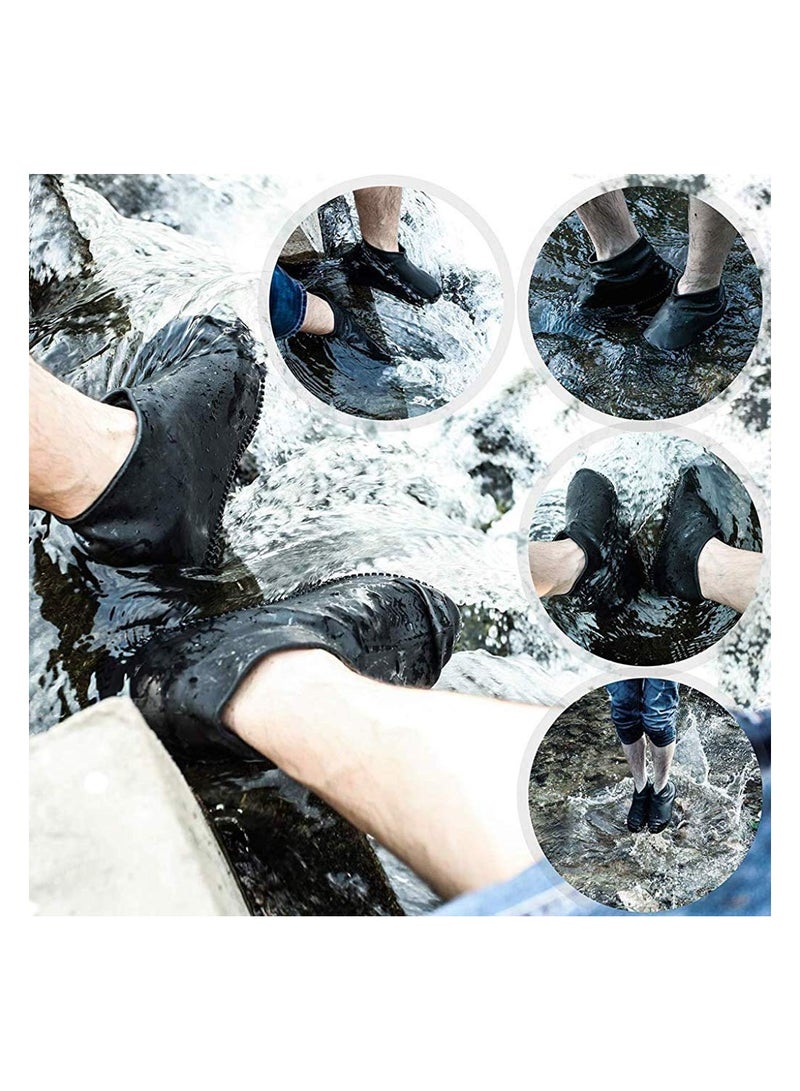 Stardrops Reusable Silicone Shoe Covers, Waterproof Rain Socks, Silicone Rubber Shoe Protectors for Indoor and Outdoor Protection (Large) - Image 2