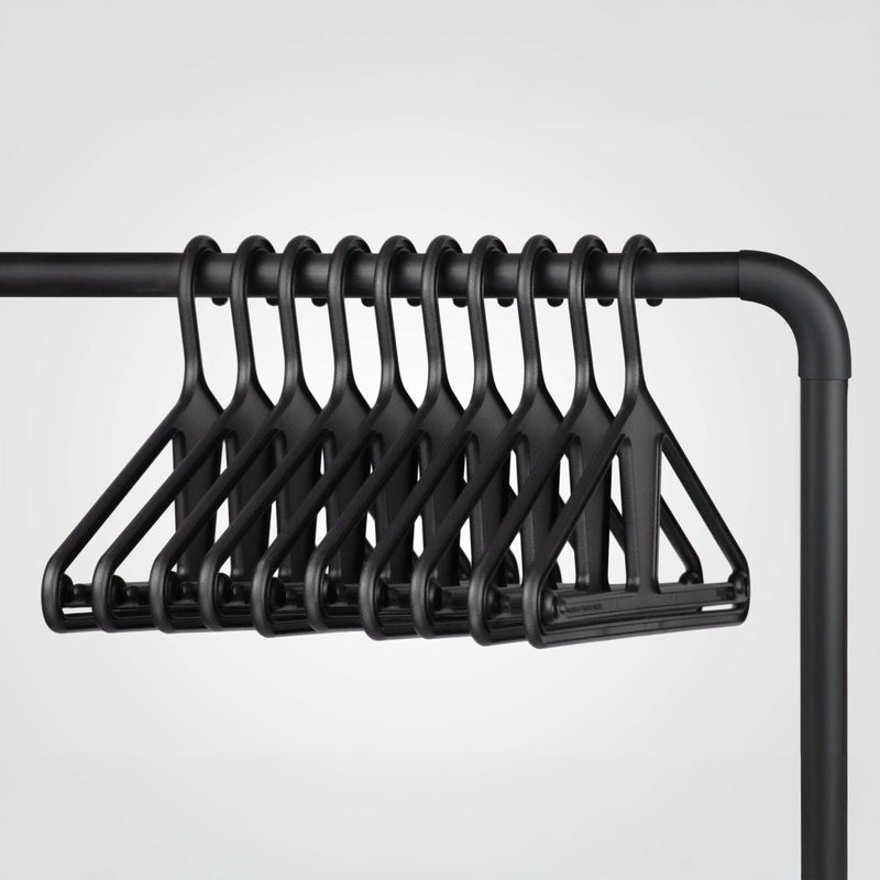 Kangaroo 100 Recycled HighStrength Clothing Hanger Pants Shirt Suit Coat  Patented Heavy Duty NonSlip Hangeroo  Includes Hacks Tips Tricks Booklet  Made in USA Charcoal 10Pack