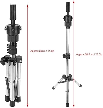 Wakects Wakects Mannequin Head Tripod Adjustable Wig Stand Salon Hairdressing Tripod 149in 231in - Image 4
