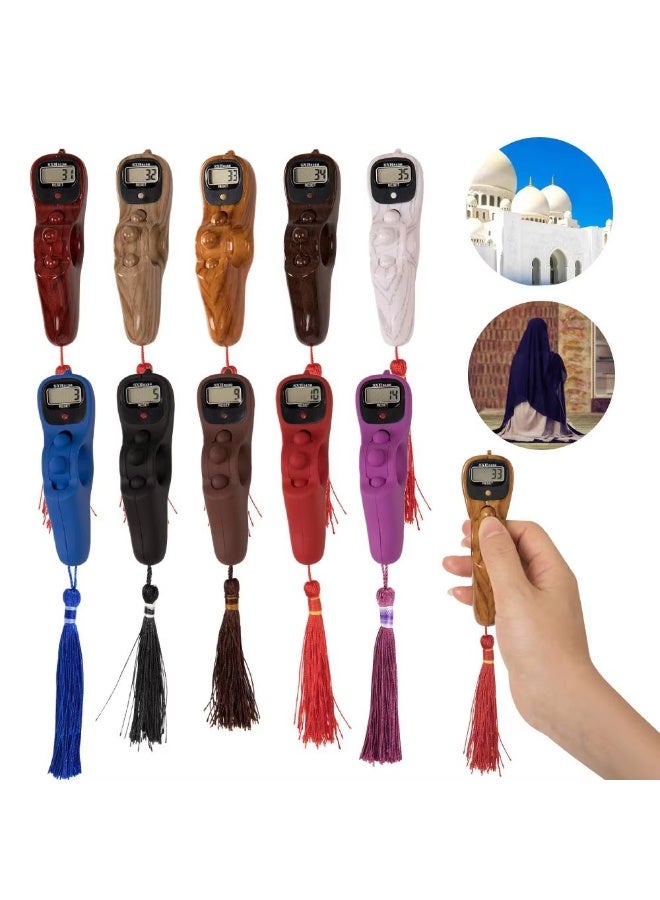 Islamic Digital Rotating Tasbih with Digital Counter for Prayer, Tasbih, Meditation, and Yoga, 10 Pieces