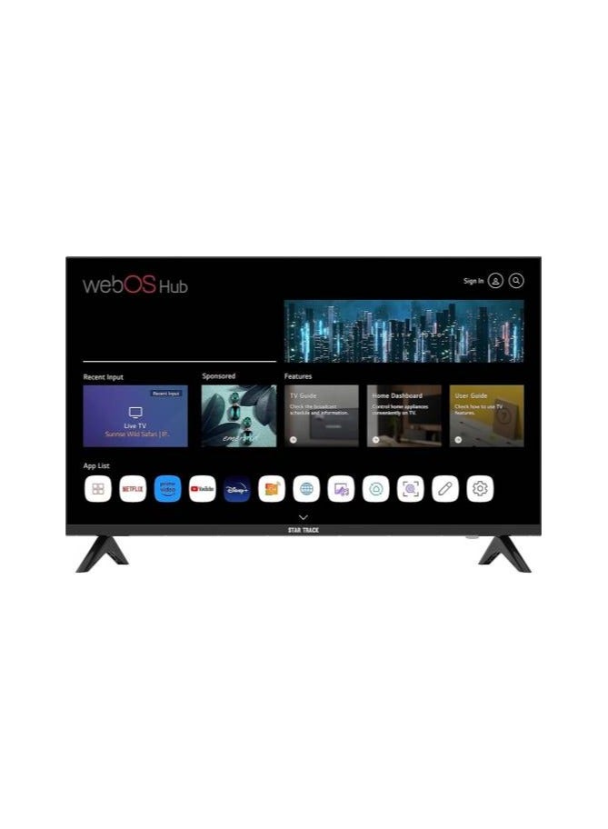 ستار تراك تلفزيون ستار تراك 70 بوصة 4K UHD + ذكي مدعوم بنظام WebOS، Active HDR، موالف T2S2 مدمج، اتصال Wi-Fi، Netflix، YouTube، Prime Video، جهاز التحكم عن بعد - Image 1