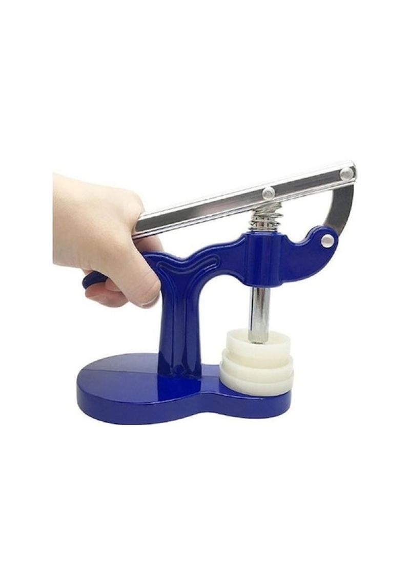 Watch Repair Tool Set: 1 Bench Gland 12 Press Tools - Blue Essential Kit for Mechanical Quartz Watch Battery Change & Back Cover Maintenance - Image 2