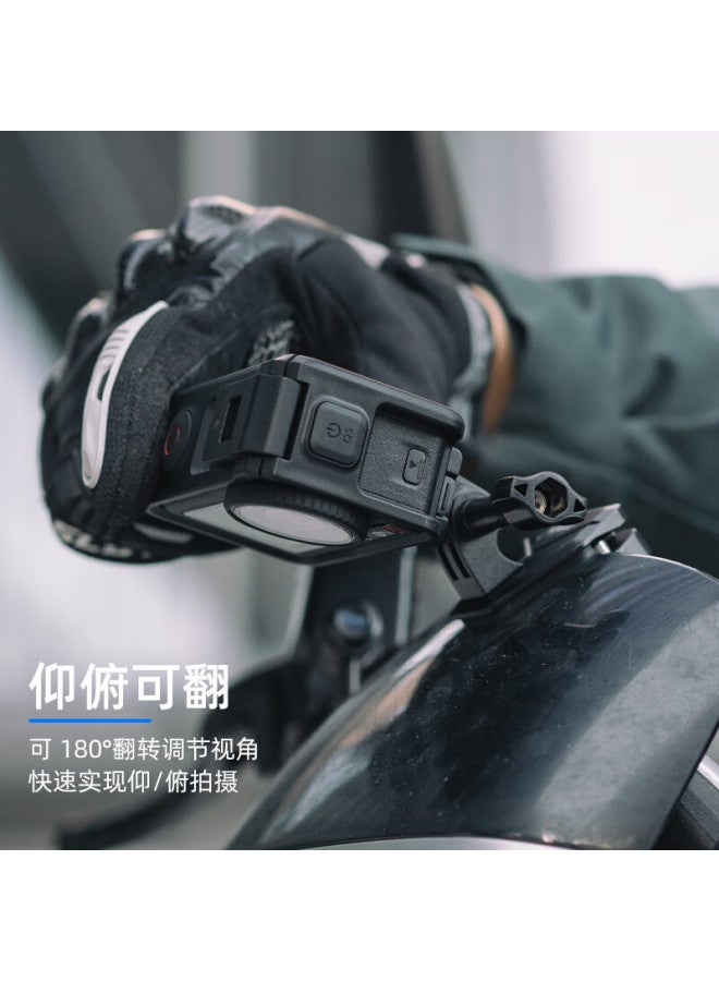 Surewo Suitable For Gopro 13, Dji Osmo Action 5/4 Action Cameras, Motorcycle Aluminum Alloy Windshield Clamp, Fixed Bracket, Cycling Clip Accessories - Image 3