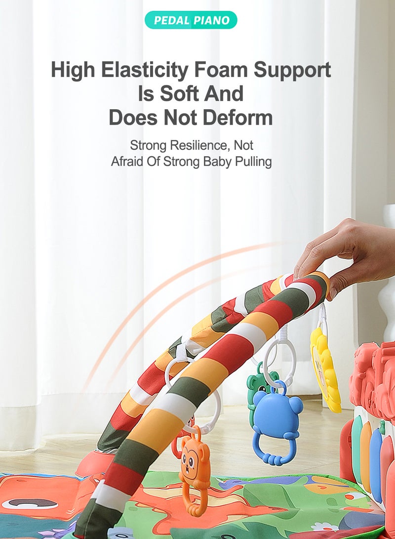 MaBaby حصائر لعب جيم للأطفال ألعاب أطفال سجادة وقت البطن ألعاب مركز النشاط الموسيقي للأطفال حديثي الولادة ألعاب بيانو سجادة لعب للأطفال موسيقى ضوء هدايا للأطفال حديثي الولادة - Image 5