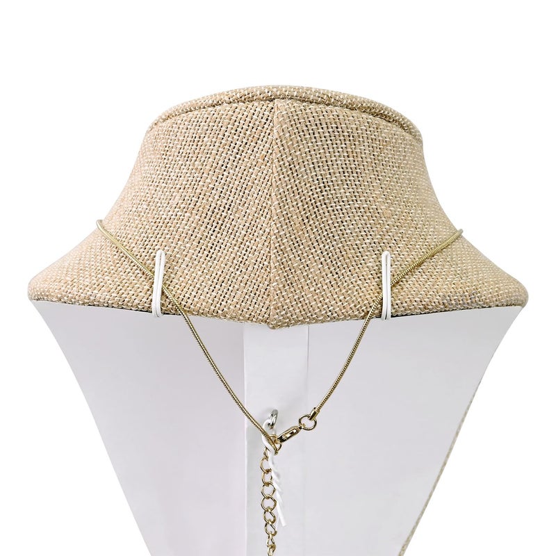 Ikee Design Linen Necklace Chain Jewelry Bust Display Holder Stand, Necklaces Display Mannequin, Jewelry Bust Stand, 6 3/8 W x 4 1/2 D x 10H in - Image 5