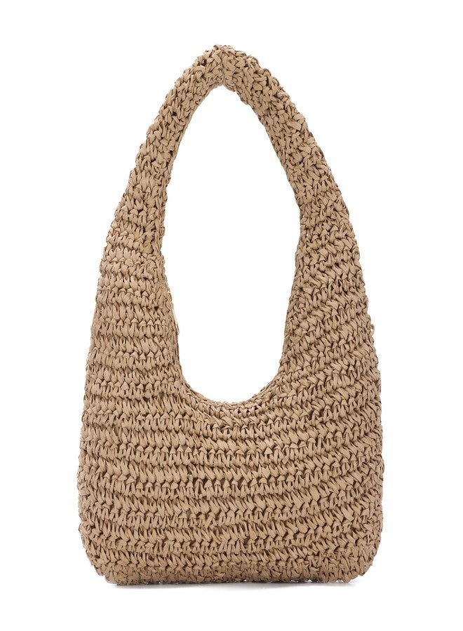 Lanpet Summer Beach Straw Hobo Bag for Women 2025 Casual Raffia Vacation Tote HandBag - Image 1
