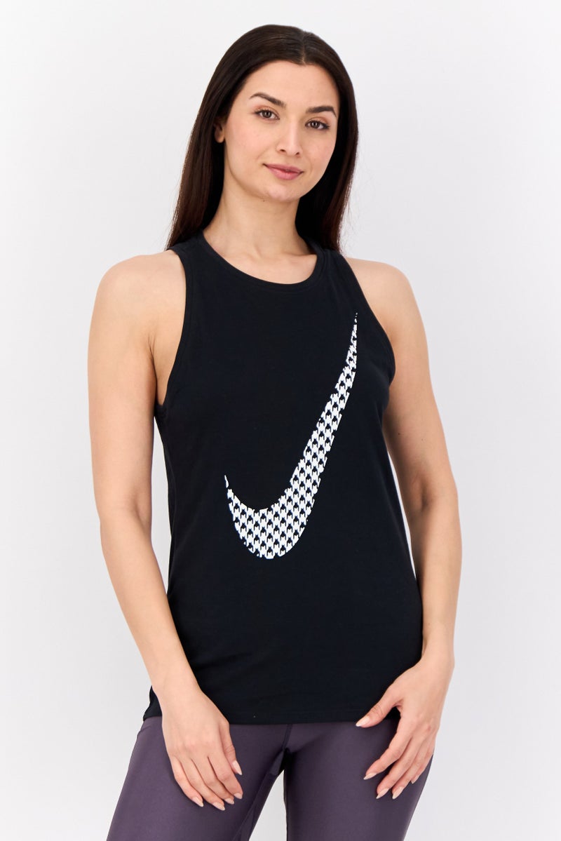 Nike Women Sportswear Fit Brand Logo Sleeveless Training Tank Top, Black - Image 1