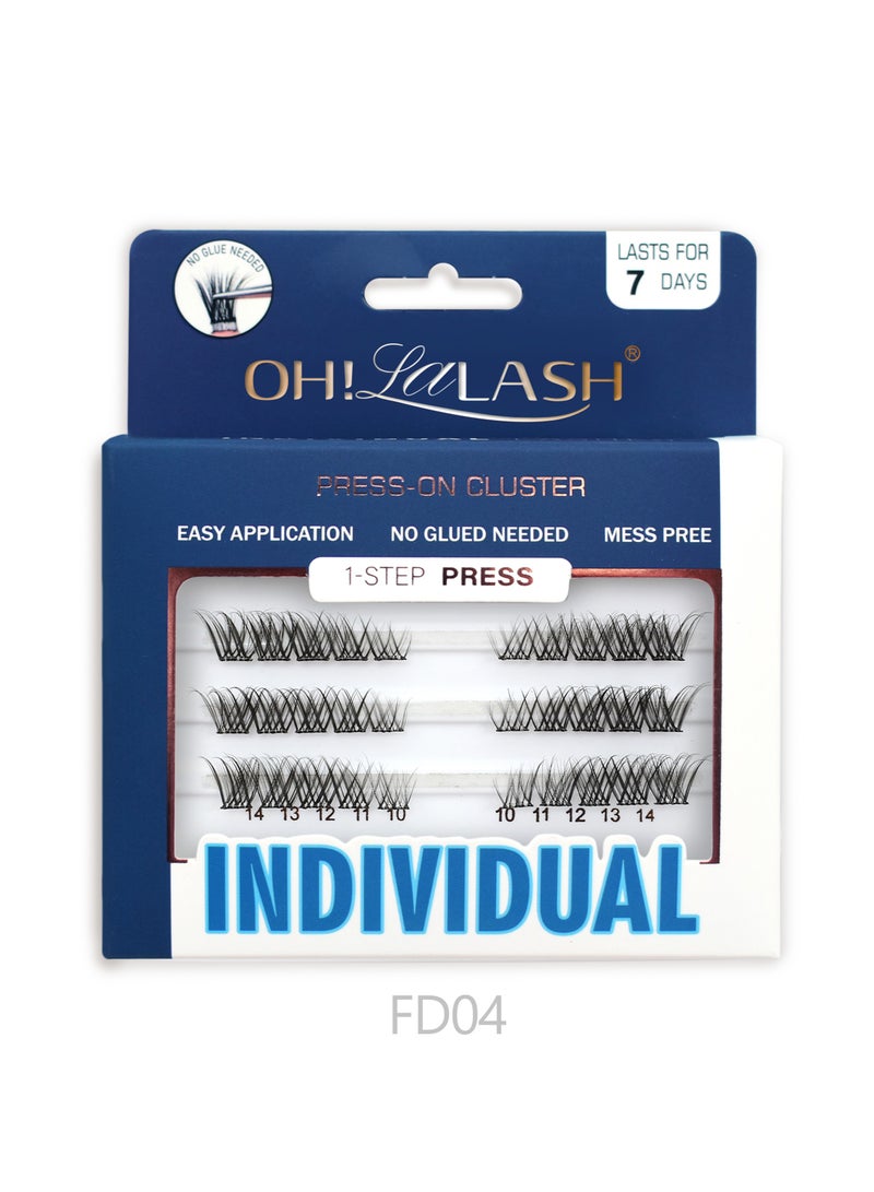 أوه! لالاش 30 قطعة من الرموش الصناعية اللاصقة - لا حاجة إلى غراء، مظهر طبيعي وناعم للسيدات - Image 1