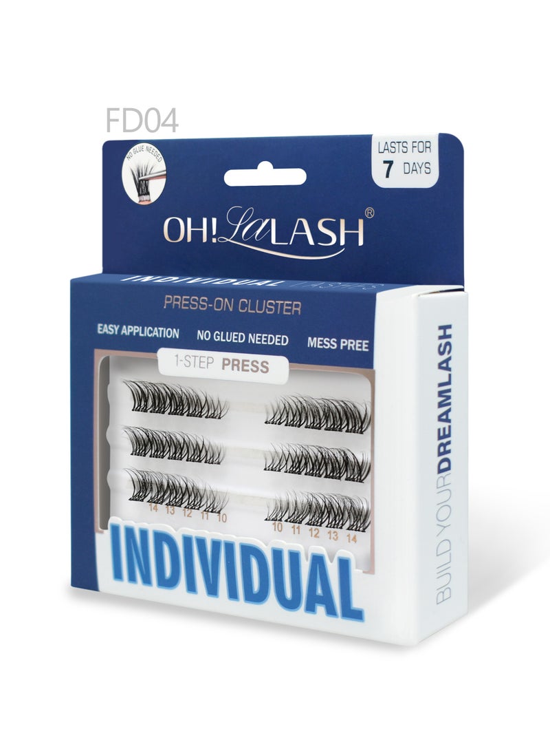 أوه! لالاش 30 قطعة من الرموش الصناعية اللاصقة - لا حاجة إلى غراء، مظهر طبيعي وناعم للسيدات - Image 2