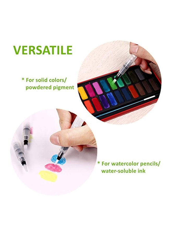NIBEMINENT 6-Piece Aqua Painting Brush Pens Set Clear - Image 2