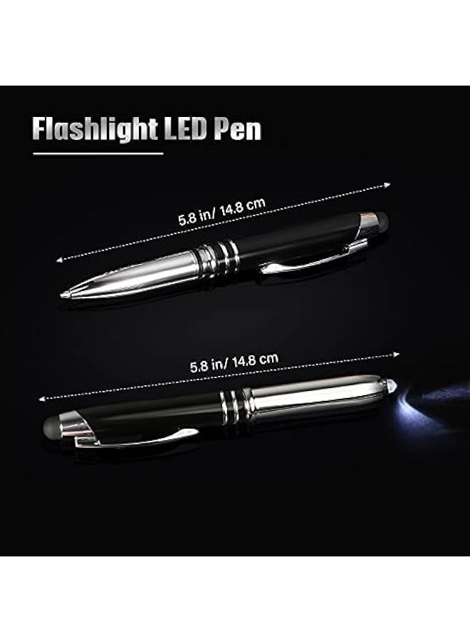 Arabest 30 Pieces LED Ballpoint Pen with Stylus Tip 1.0 mm Black Ink Metal Stylus Pen for Touch Screens, 3 In 1 Multi-Function Capacitive(Multiple Colors) - Image 4