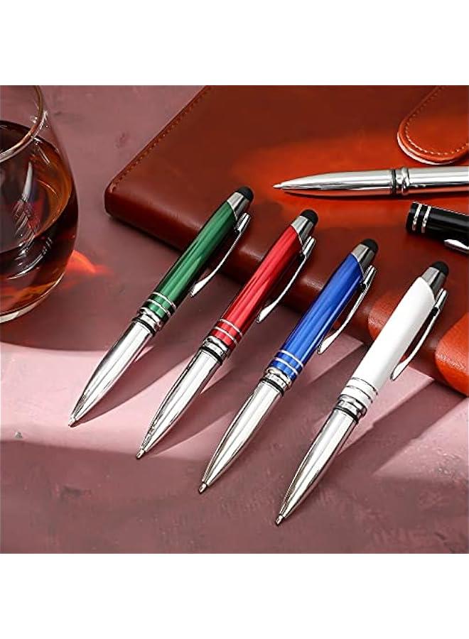 Arabest 30 Pieces LED Ballpoint Pen with Stylus Tip 1.0 mm Black Ink Metal Stylus Pen for Touch Screens, 3 In 1 Multi-Function Capacitive(Multiple Colors) - Image 2