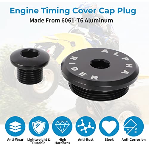 WIKIBB Motorcycle Engine Timing Replacement Plug Bolts For SUZUKI QUADSPORT Z400 LTZ400 Z250 LTR 450 CNC Aluminum Engine Timing Cover Cap Plug,2PCS (Black) - Image 3