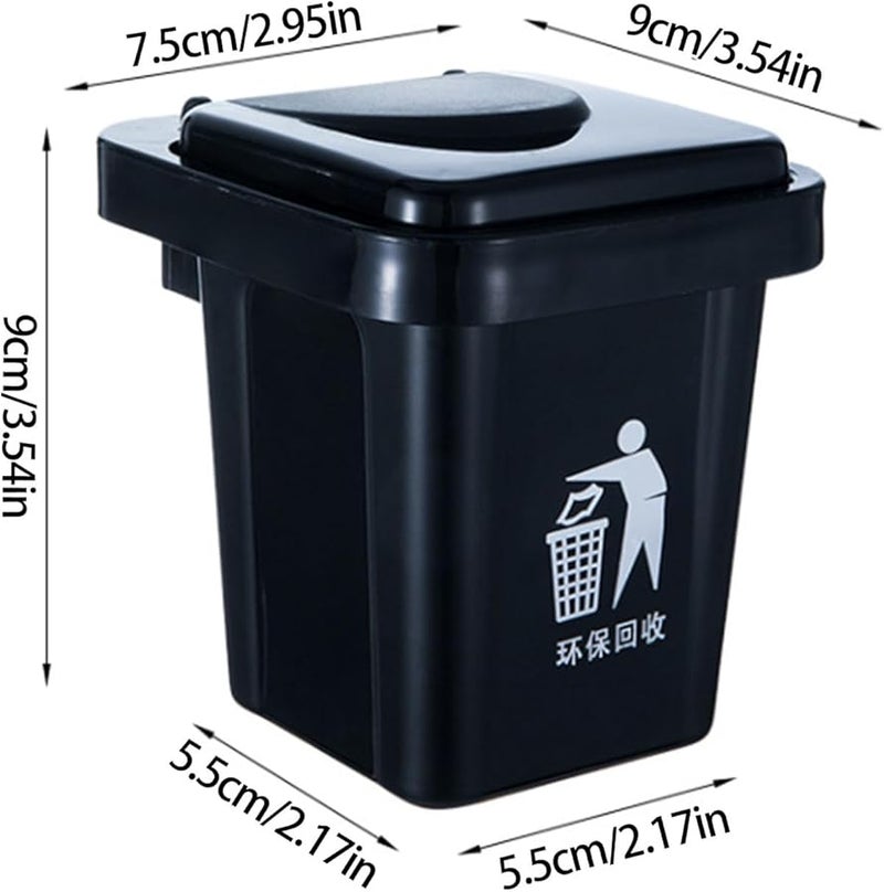 Black Wall Mount Ashtray Stainless Steel Inner Bucket Space Saving Home Office Decor - Image 5