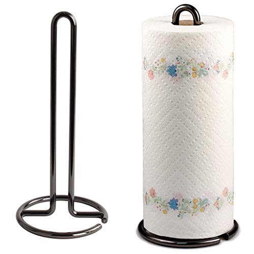 Kundi Wrought Iron Kitchen Tissue Paper roll Holder (Black) - Image 1