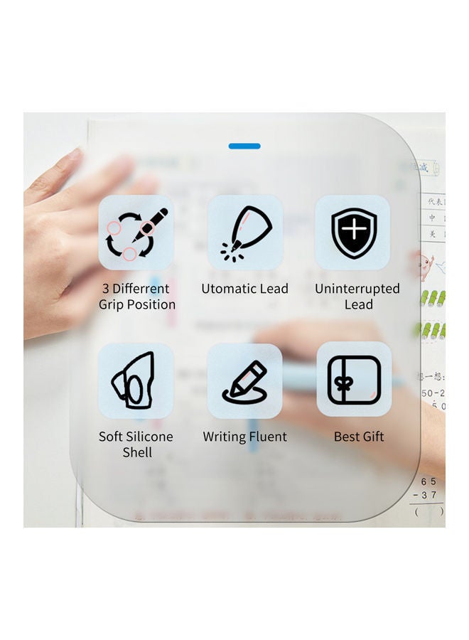 NIBEMINENT Non-Slip Silicone Handle Mechanical Pencil 0.7mm HB Pink - Image 3