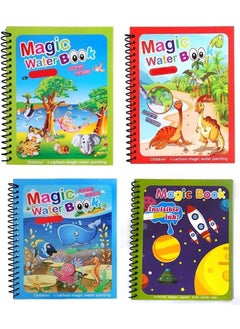 Kids Magic Water Colouring Book (Pack Of 1 book) - Unlimited Fun with Water Wow! Aqua Doodle Coloring Drawing Reusable Water-Reveal Activity Pad, Chunky-Size Water Pen for Birthday Gift - Multicolor