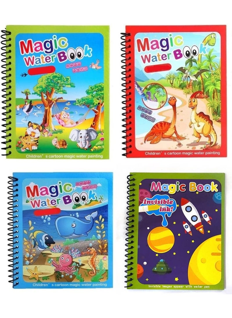 null - Kids Magic Water Colouring Book (Pack Of 1 book) - Unlimited Fun with Water Wow! Aqua Doodle Coloring Drawing Reusable Water-Reveal Activity Pad, Chunky-Size Water Pen for Birthday Gift - Multicolor - Image 1