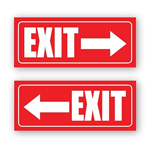 Wrapco Exit Sign Arrow Stickers Left and Right - Image 1