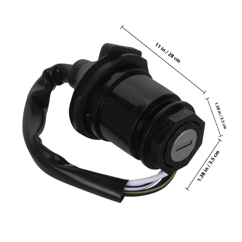 Motorcycle Ignition Switch with Key, Electromobile Start Ignition Panel Key Switch Lock for Scooter, ATV, Go Kart, and Powersports Vehicles - Image 2