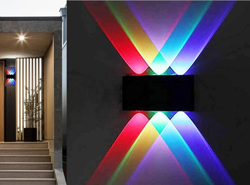 Lumina Waterproof LED Wall Lights for Indoor and Outdoor Decorative Wall Lamps Brighten Up Your Home with Stylish LED Wall Lighting 3 +3 Wall Lights for Living Room, Bedroom, Staircase. Elevation. - Image 1