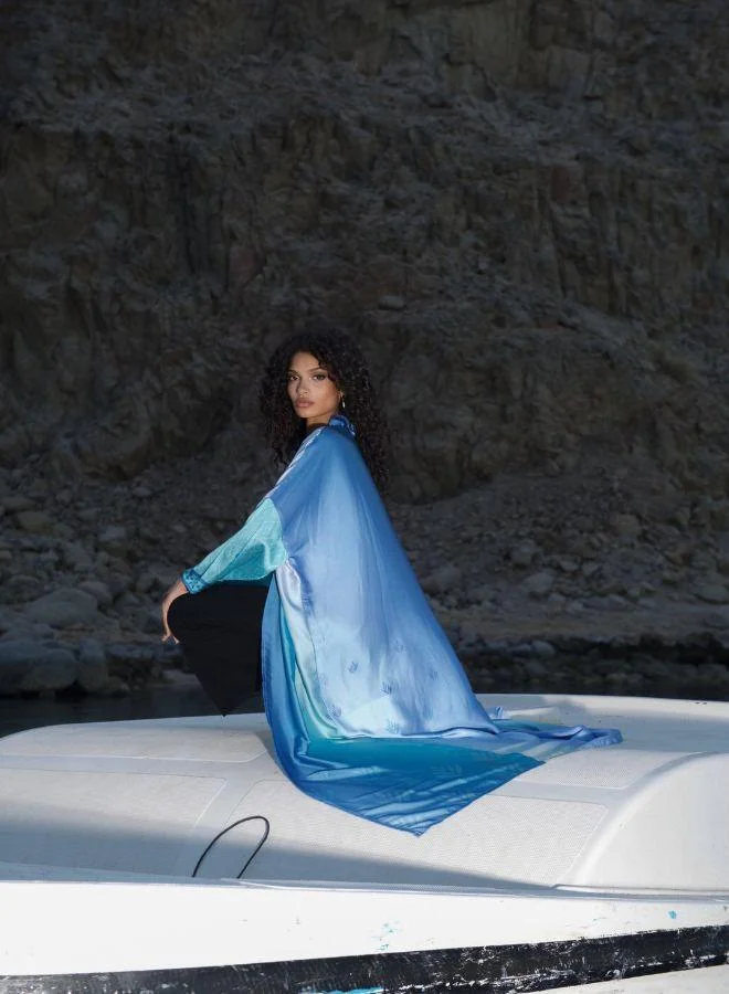 The Untitled Project Indigo Dream Ombré - Abaya & Scarf Set