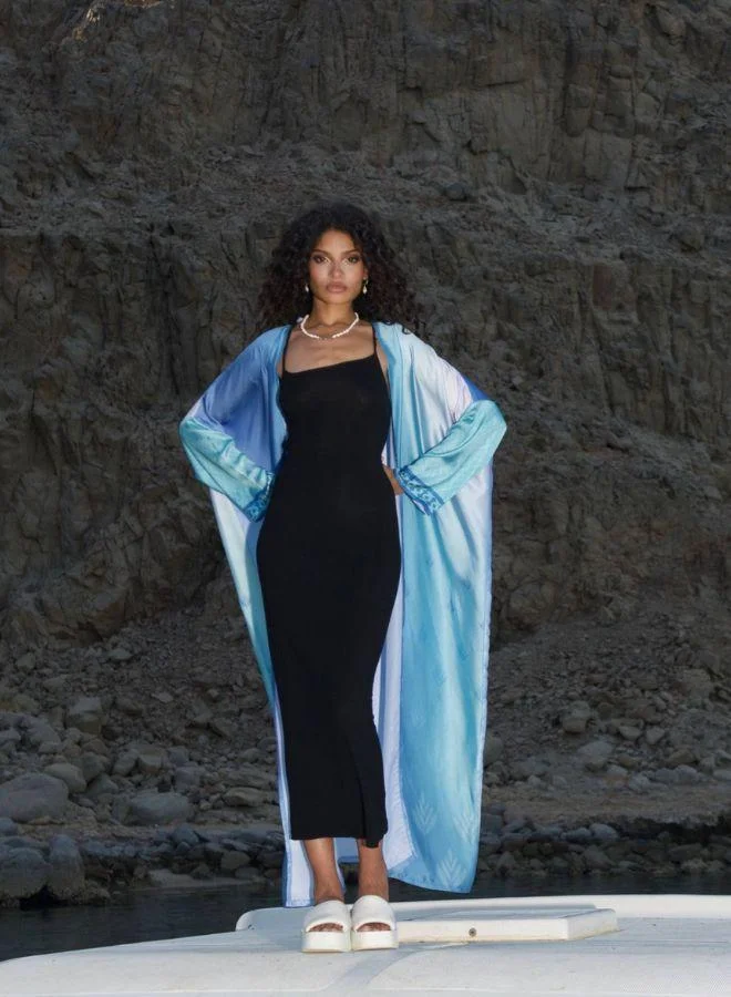 The Untitled Project Indigo Dream Ombré - Abaya & Scarf Set