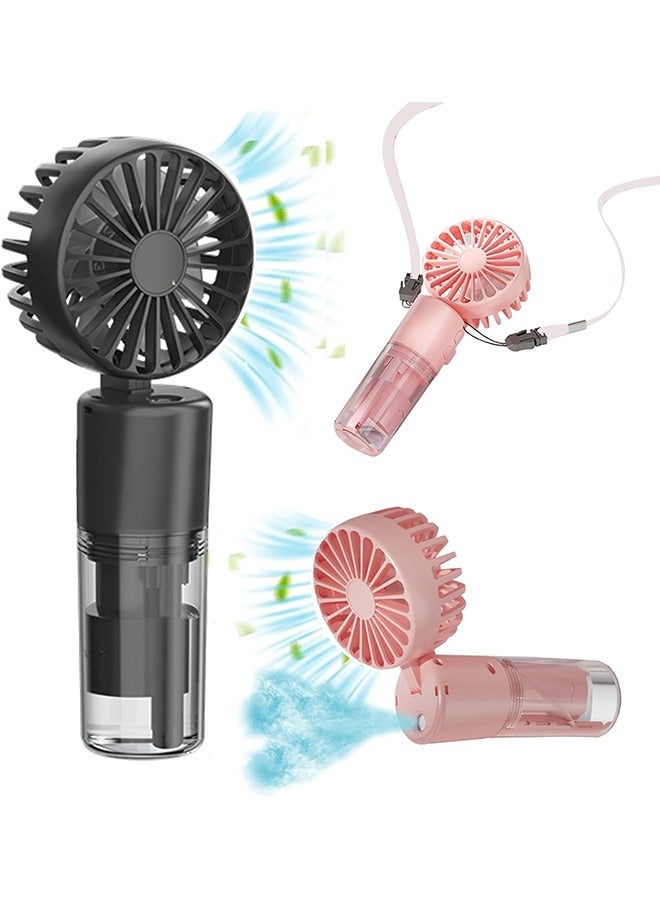 general Portable Handheld Misting Fan，Rechargeable Battery Operated Spray Water Mist Fan Foldable，4 Speeds，Small Personal Cooling Fans for Outdoor,Travel, Makeup, Home, Office, Camping - Image 1