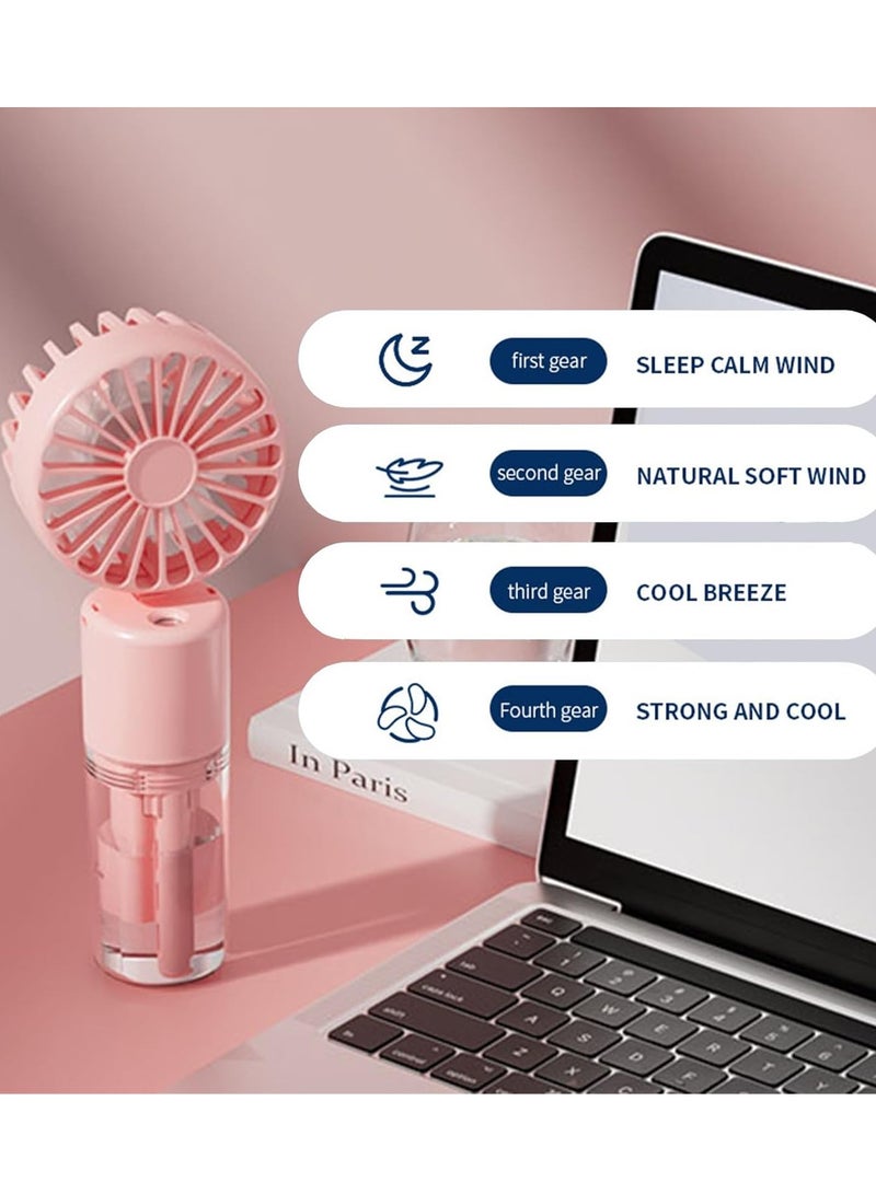 general Portable Handheld Misting Fan，Rechargeable Battery Operated Spray Water Mist Fan Foldable，4 Speeds，Small Personal Cooling Fans for Outdoor,Travel, Makeup, Home, Office, Camping - Image 4