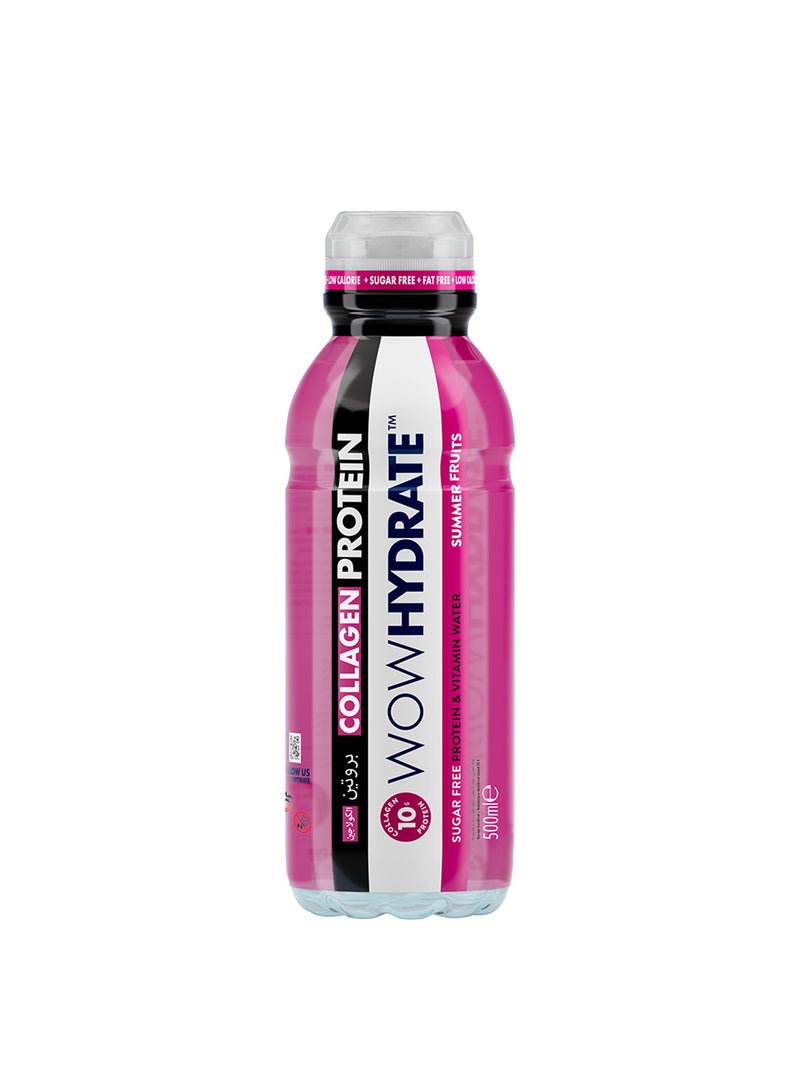 WOW Hydrate Protein Water 10G Collagen Sugar-Free Low-Calorie Vitamin-Enriched Daily Protein Boost 12 X 500Ml Summer Fruits - Image 2