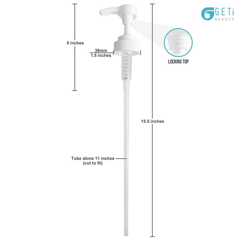 Geti Beauty Universal Gallon Pump Dispenser 128 fl oz | Shampoo, Conditioner | Use on Liquids, Gels, Lotions | 4cc Output | by Geti Beauty ST | 4-Pack  - Image 2