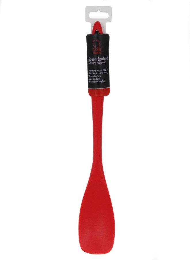 Chef Craft Premium Silicone Spoon Spatula, 11.5 inch, Red - Image 2