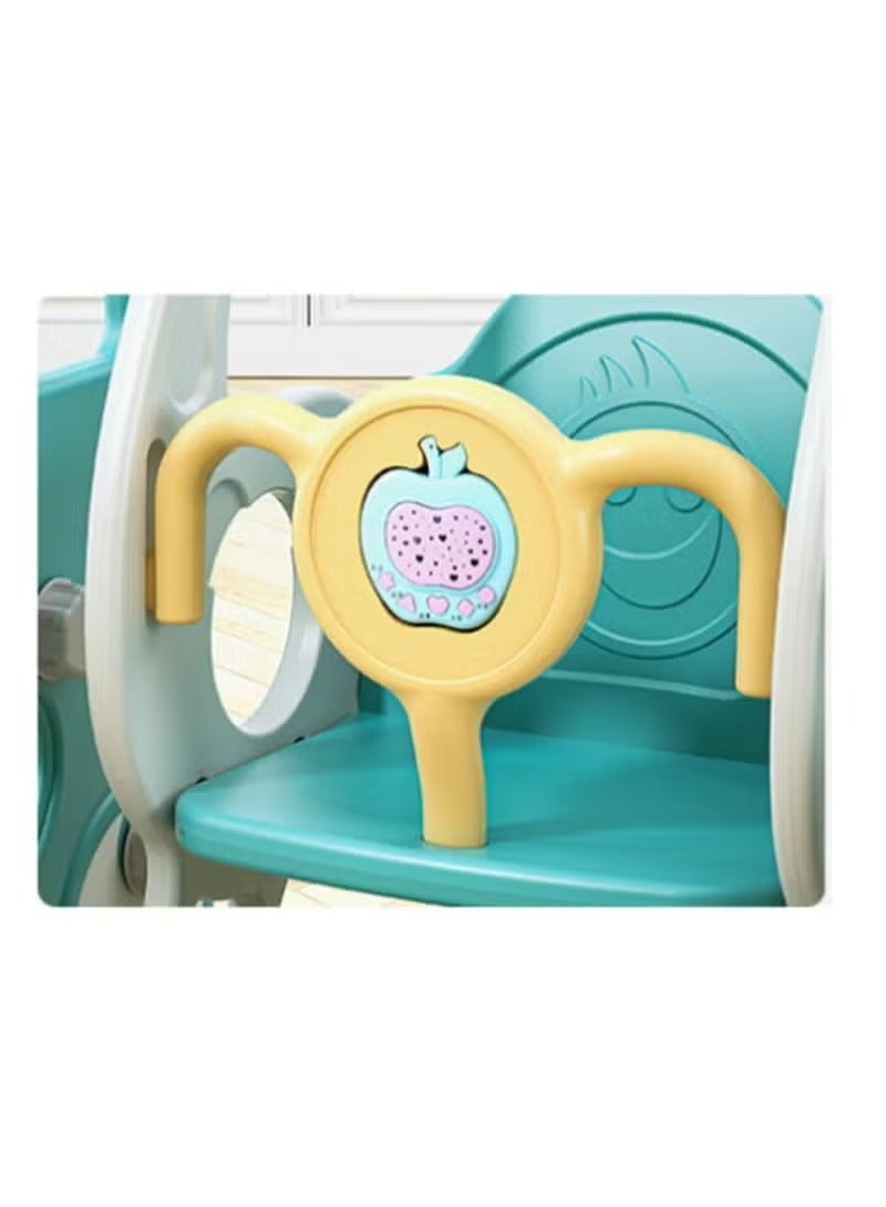 فول جوي مجموعة ملعب داخلي وخارجي للأطفال الصغار، مجموعة زحليقة وأرجوحة  3 في 1 للأطفال، مجموعة لعب زحليقة وأرجوحة مستقلة للأطفال مع طوق كرة سلة - Image 4