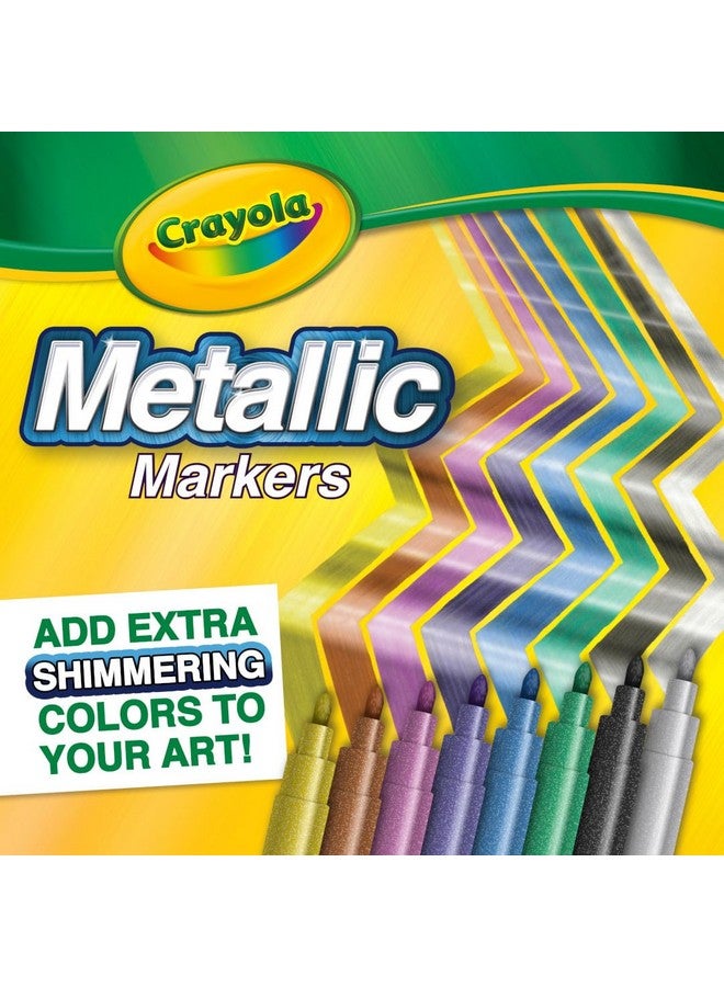 Crayola Metallic Markers, Art Supplies, 8 Count, Colors May Vary - Image 5