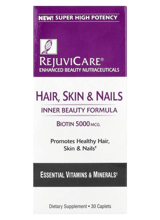 REJUVICARE - Hair Skin & Nails Inner Beauty Formula 30 Caplets - Image 1