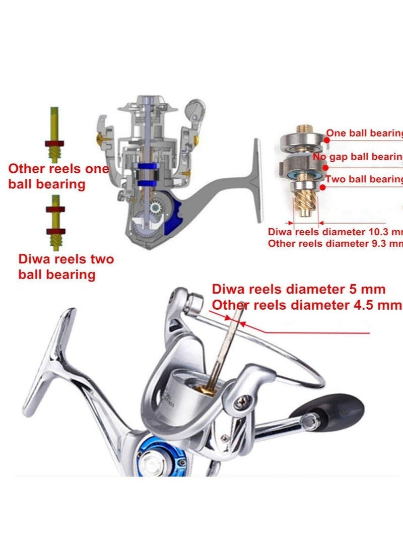 Arabest Spinning Fishing Reels for Saltwater Freshwater 3000 4000 5000 6000 7000 Spools Ultra Smooth Ultralight Powerful Trout Bass Carp Gear Stainless Ball Bearings Metal Body Ice Fishing Reels - Image 3
