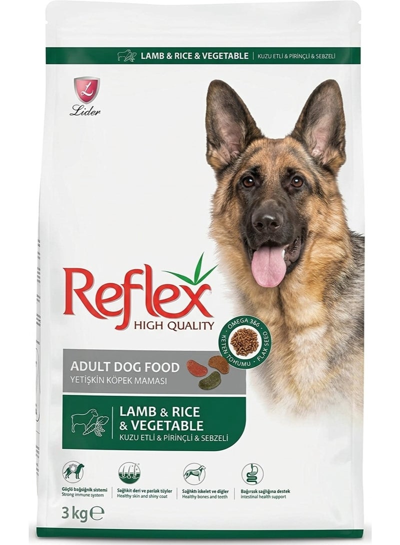 High Quality Adult Dog Food With Lamb & Rice & Vegetables 3Kg