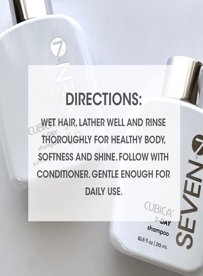 سيفين شامبو سيفن هيركير كيوبيكا 7 أيام للنساء والرجال، لجميع أنواع الشعر، يمنح الشعر لمعانًا وترطيبًا، خالٍ من الكبريتات والبارابين، لم يُختبر على الحيوانات، غني بالبيوتين ومستخلص الشاي الأخضر، صنع في الولايات المتحدة الأمريكية، 2 أونصة - Image 3