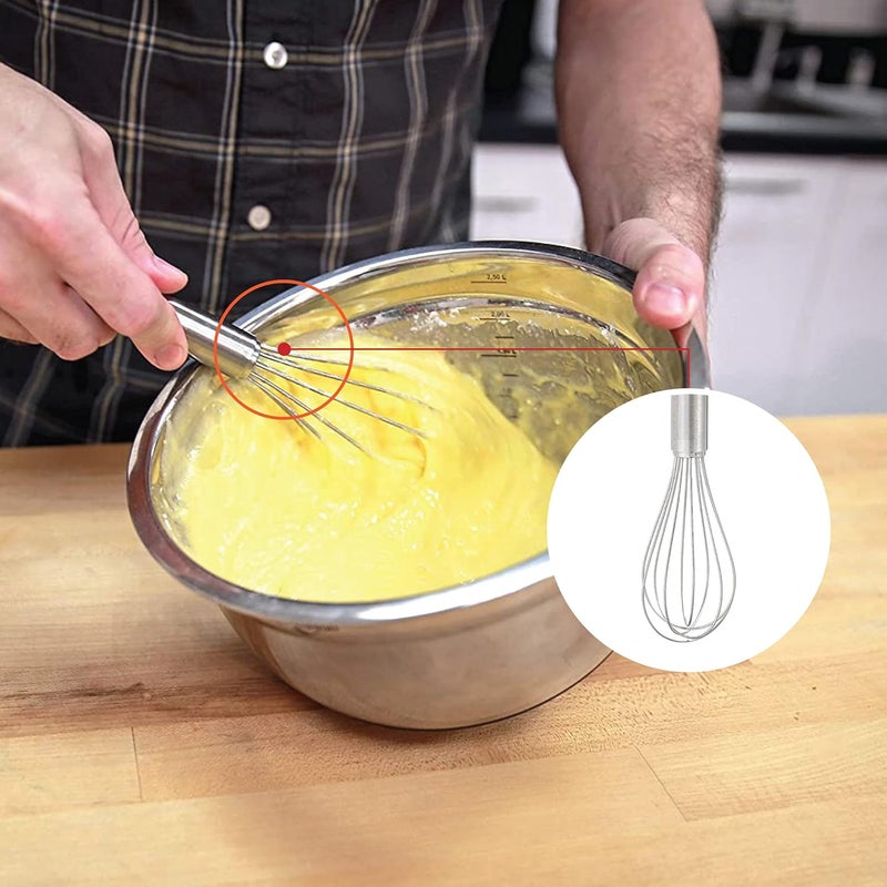 Küchenprofi Stainless Steel Hand Eggs Batter and Dough Metal Whisk for Kitchen Use 8Inch Silver - Image 4