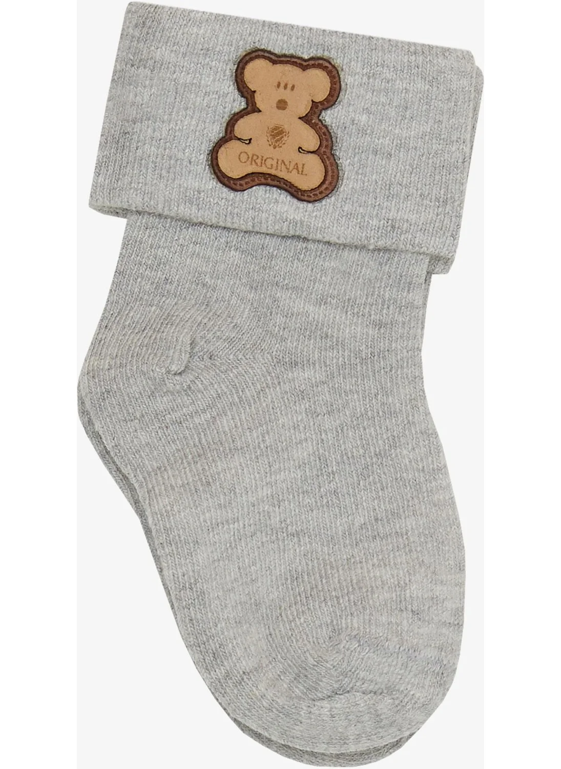 Katamino Baby Boy Sock Socks Teddy Bear Amalı 0-18 Months, Gray