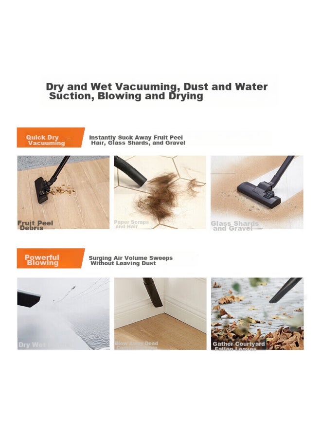 Royalstar Vacuum Cleaner For Home And Industrial Use, High Suction Power, Tile Cleaning, 2200w High-power Barrel-type Commercial Carpet Cleaner For Hotels, Powerful 18l - Image 2