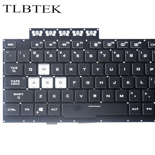 TLBTEK Backlight Keyboard Replacement Compatible with Asus TUF Gaming A15 FX506 FA506 FA556 TUF506.TUF A17 FA706.TUF Gaming F17 FX706LI FX706 FX706L FA706U FX706U FA706 661VUS00 Series RGB Laptop - Image 4